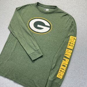 Green Bay Packers Long Sleeve T-Shirt Mens Large L Pullover NFL Football 2717